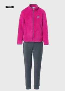 TUTA DONNA CASACCA IN SHERPA PANTALONE IN PILE 