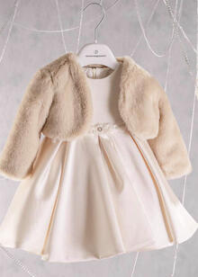 VESTINA BATTESIMALE INVERNALE CON PELLICCIOTTO E CAPPELLINO 