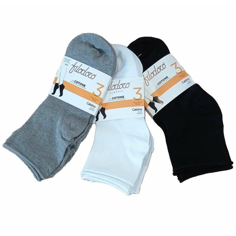 CALZINO DONNA CORTO COTONE TAGLIO VIVO Gruppo Maccarrone Ingrosso Abbilgiamento e Biancheria