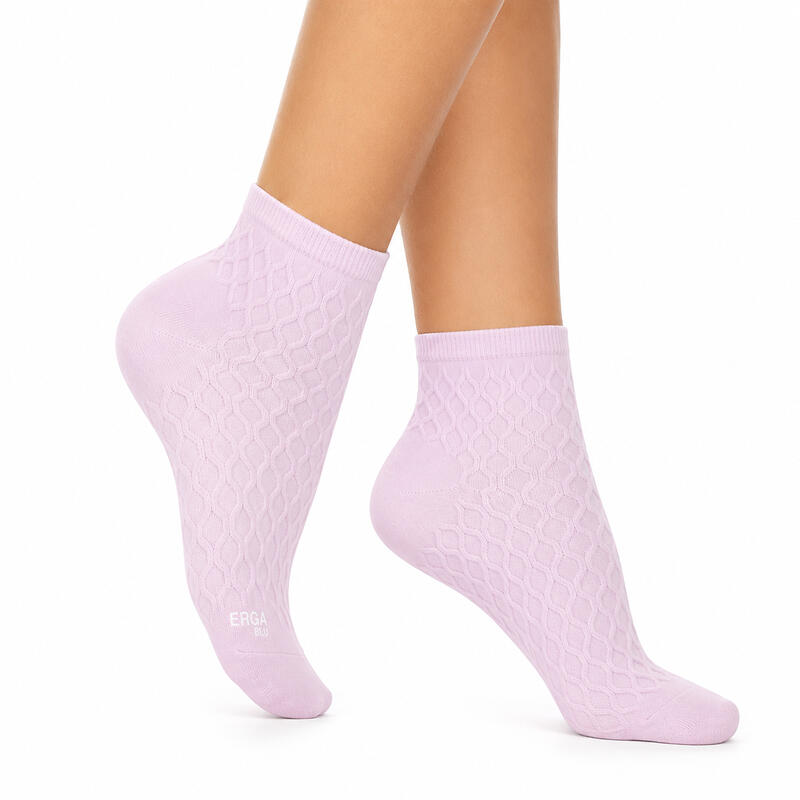 CALZINO DONNA FANTASIA FRESCO COTONE TRECCINA Gruppo Maccarrone Ingrosso Abbilgiamento e Biancheria