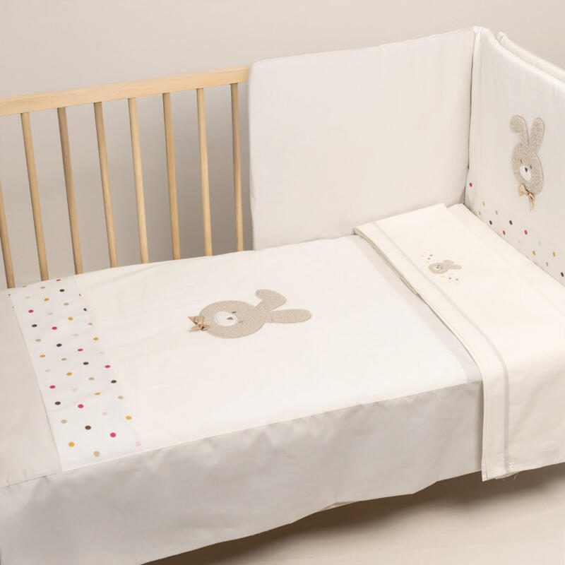 COORDINATO LETTINO 6 PEZZI RICAMATO PIUMONE CM 60X120 Gruppo Maccarrone Ingrosso Abbilgiamento e Biancheria