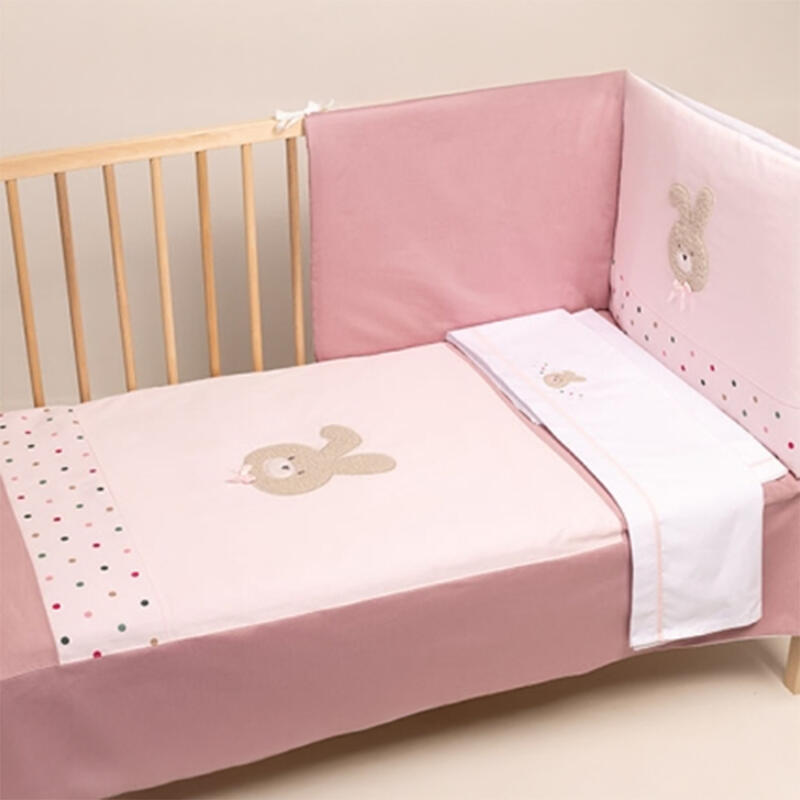 COORDINATO LETTINO 6 PEZZI RICAMATO PIUMONE CM 60X120 Gruppo Maccarrone Ingrosso Abbilgiamento e Biancheria