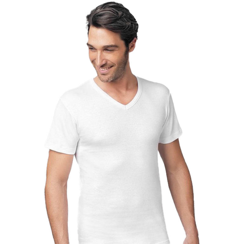 MAGLIA MEZZA MANICA IN COTONE FELPATO CON SCOLLO A PUNTA Gruppo Maccarrone Ingrosso Abbilgiamento e Biancheria