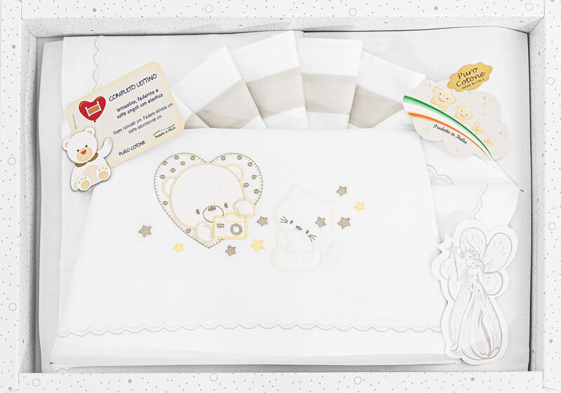 LENZUOLINO LETTINO 3 PZ PURO COTONE Gruppo Maccarrone Ingrosso Abbilgiamento e Biancheria