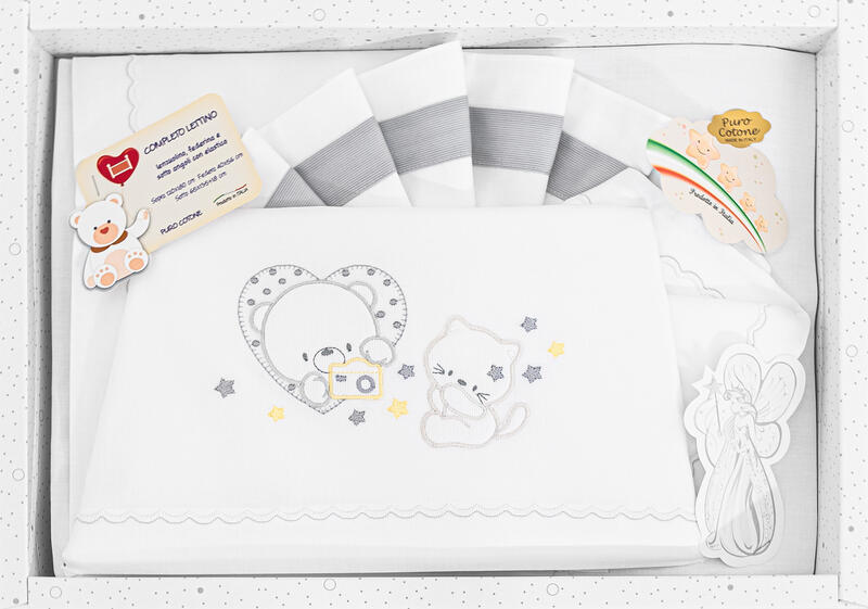 LENZUOLINO LETTINO 3 PZ PURO COTONE Gruppo Maccarrone Ingrosso Abbilgiamento e Biancheria