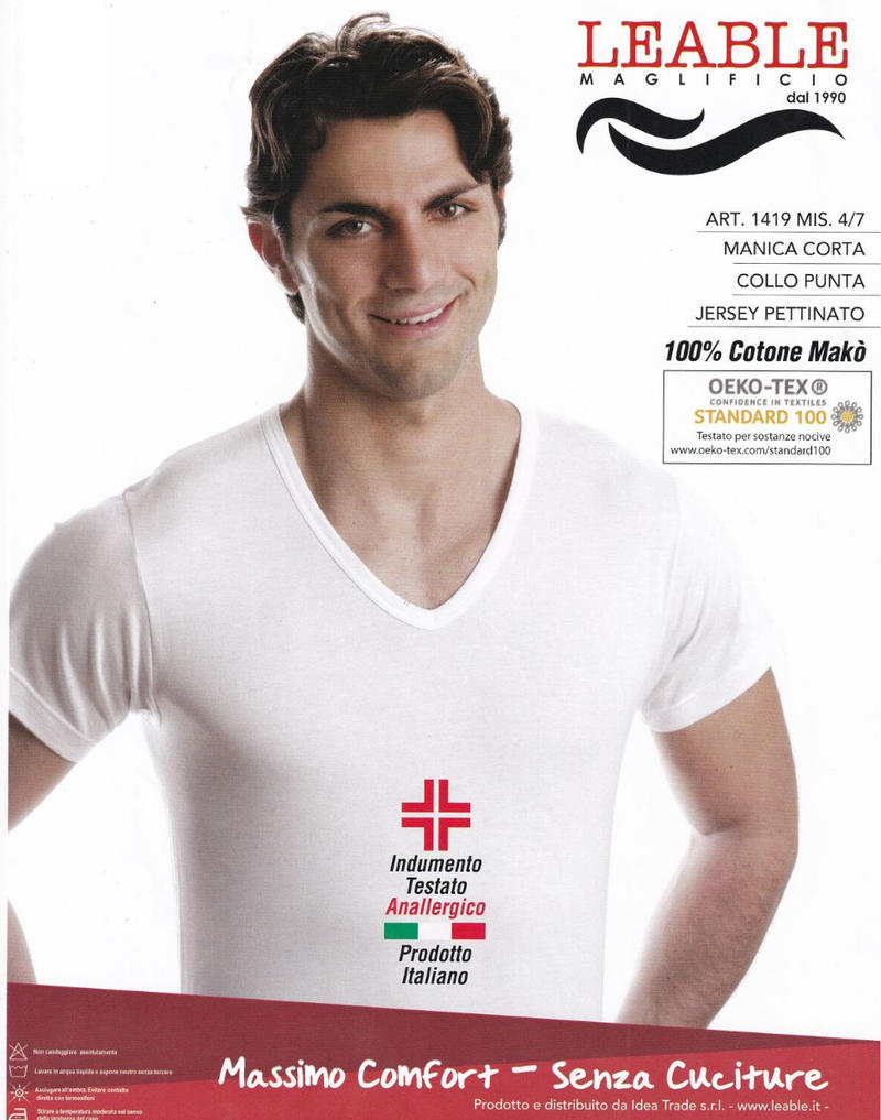 MAGLIA UOMO MEZZA MANICA COTONE MERCERIZZATO PUNTA Gruppo Maccarrone Ingrosso Abbilgiamento e Biancheria