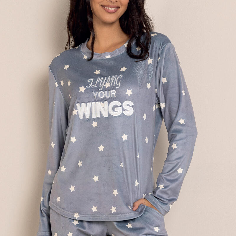 PIGIAMA DONNA VELOUR Gruppo Maccarrone Ingrosso Abbilgiamento e Biancheria