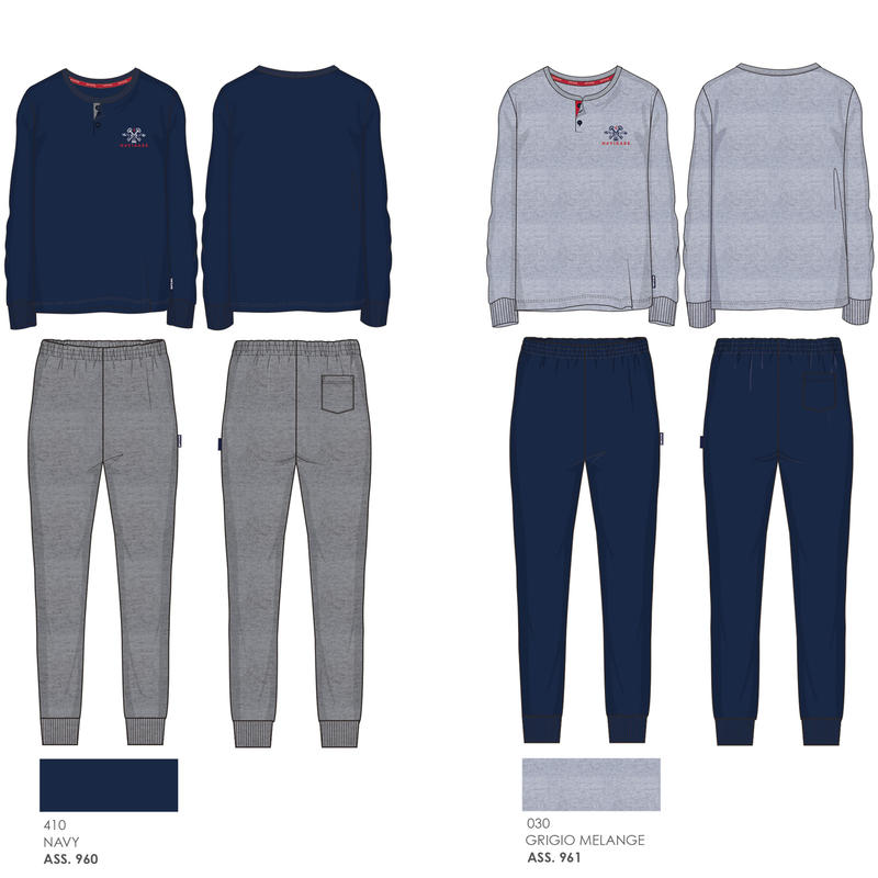 PIGIAMA UOMO INTERLOCK Gruppo Maccarrone Ingrosso Abbilgiamento e Biancheria